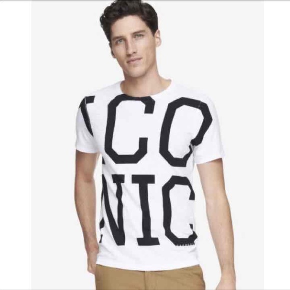 EXPRESS Exploded ICONIC Graphic Tee Shirt - Picture 9 of 13